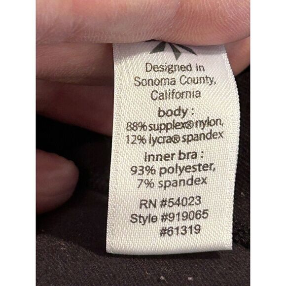 Athleta Empowerment Tank Top Size Medium Stretchy Black Strappy Back Camisole - Picture 5 of 6